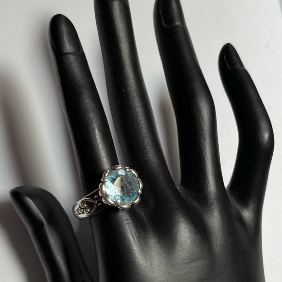Brighton signed, blue topaz sterling silver ring. - Picture 8 of 8